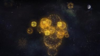 Mayıs Metin İstekleri Havai Fişek Parçacıkları Tebrik kartı Reveal.
