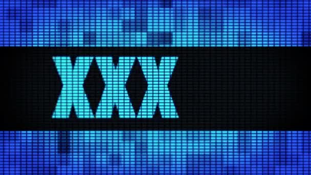 Xxx Fronttext Scrollen LED Wandpaneel Anzeigetafel — Stockvideo