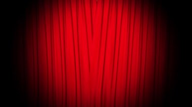 Şimdi Açık Metin Animasyon Sahne Podyum Konfeti Loop Animasyon