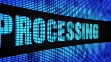 Veri İşleniyor Yan Metin Kaydırma Öncü Duvar Pannel Ekran İşareti Tahtası