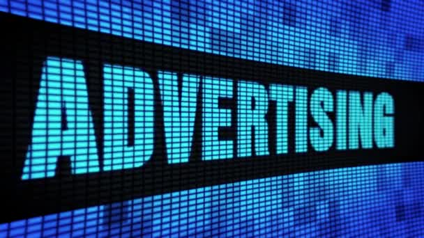 Native Advertising Side Text Scrolling LED Wall Pannel Display Sign Board — Stock Video