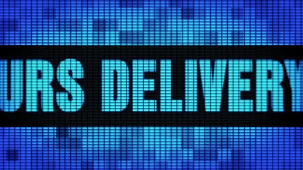 12 Hours Delivery Front Text Scrolling LED Wall Pannel Display Sign Board — Stock Video