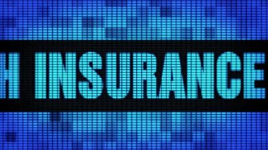 sağlık sigortası Ön Metin Kaydırma Led Duvar Pannel Ekran İşaret Panosu