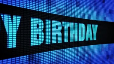Happy Birthday Side Metin Kaydırma Led Duvar Pannel Ekran İşaret Panosu