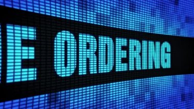 Online Sipariş Yan Metin Kaydırma Led Duvar Pannel Ekran İşaret Panosu