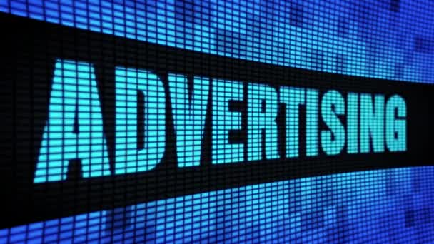 Online Advertising Side Text Scrolling LED Wall Pannel Display Sign Board — Stock Video