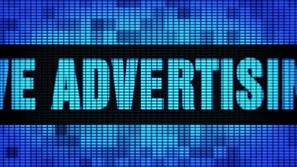 Kreatív hirdetési Front Text görgetés LED fali pannel kijelző előlap — Stock videók