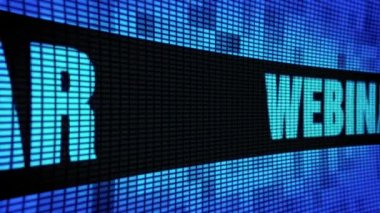 Webinar Yan Metin Kaydırma Led Duvar Pannel Ekran İşaret Panosu