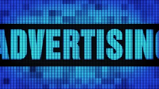 Sms werbung front text scrolling led wall pannel display board — Stockvideo