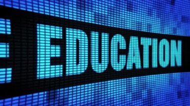 Online Eğitim Yan Metin Kaydırma Led Duvar Pannel Ekran İşaret Panosu