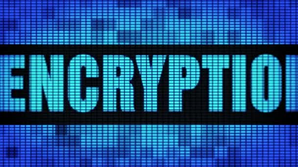 Data kryptering främre text rullning LED Wall pannel Visa skylt tavla — Stockvideo