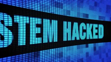 Sistem Hacked Yan Metin Kaydırma Led Duvar Pannel Ekran İşaret Panosu
