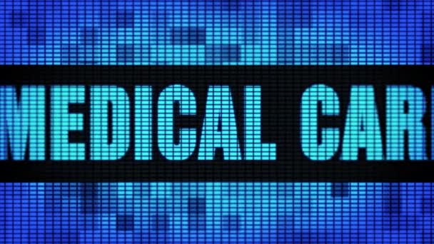 Cuidado médico Texto frontal Desplazamiento led de pared Pannel Display Sign Board — Vídeos de Stock