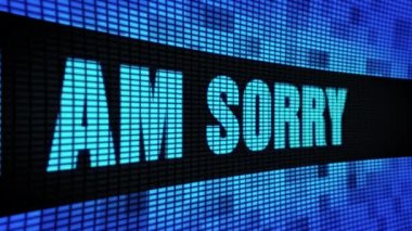 Ben üzgünüm Yan Metin Kaydırma Led Duvar Pannel Ekran İşaret Panosu