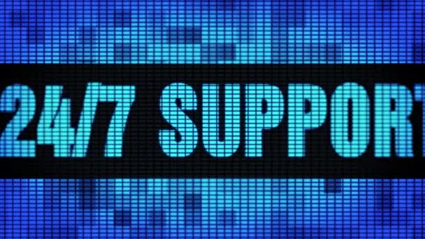 24 7 stöd främre text rullning LED Wall pannel Visa skylt tavla — Stockvideo