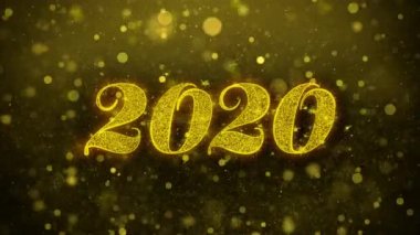 Mutlu Yıllar 2020 Dilekler Tebrik kartı, Davetiye, Kutlama Firework