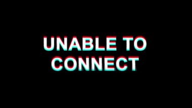 Glitch EfektI Metin Dijital Tv Distortion 4k Loop Animasyon bağlanamıyor