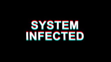 sistem Enfekte Glitch Etkisi Metin Dijital Tv Distortion 4k Loop Animasyon