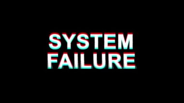 . Sistem Hatası Glitch Etkisi Metin Dijital Tv Distortion 4k Loop Animasyon