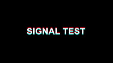 Sinyal Testi Glitch Etkisi Metin Dijital Tv Distorsiyon 4k Loop Animasyon