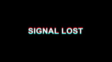 Sinyal Kayıp Glitch Etkisi Metin Dijital Tv Distortion 4k Loop Animasyon