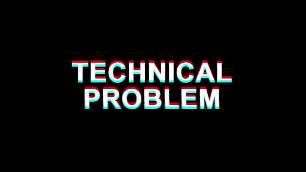 20. tekniska problem glitch effekt text digital TV Distortion 4K loop animation — Stockvideo