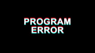Program Hatası Glitch Etkisi Metin Dijital Tv Distortion 4k Loop Animasyon