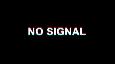 No Signal Glitch Etkisi Metin Dijital Tv Distortion 4k Loop Animasyon