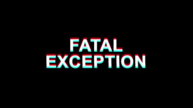 Ölümcül Özel Durum Glitch Etkisi Metin Dijital Tv Distortion 4k Loop Animasyon