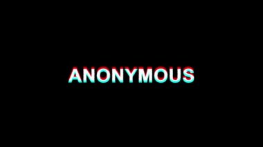 Anonim Glitch Etkisi Metin Dijital Tv Distortion 4k Loop Animasyon