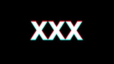 Xxx Arıza Efekti Metin Dijital TV Bozukluğu 4k Döngü Canlandırması