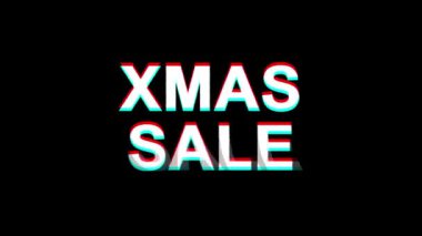 Xmas Satış Arızası Metin Dijital Tv Bozukluğu 4k Döngü Canlandırması