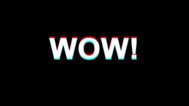 Wow Arıza Efekti Metin Dijital TV Bozukluğu 4k Döngü Canlandırması