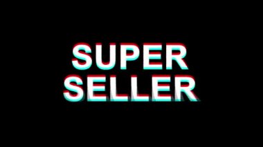 Süper Satıcı Glitch Etkisi Metin Dijital Tv Distortion 4k Loop Animasyon