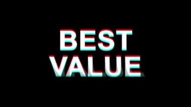 En İyi Değer Glitch Etkisi Metin Dijital Tv Distortion 4k Loop Animasyon