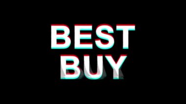 Best Buy Glitch Effect Text Dijital Tv Distortion 4k Loop Animasyon