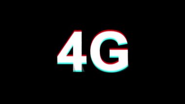 4g Glitch Etkisi Metin Dijital Tv Distortion 4k Loop Animasyon