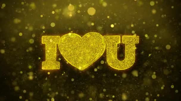 I Heart Love You Wishes Carte de souhaits, Invitation, Feu d'artifice — Video