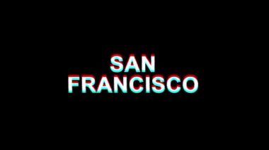 San Francisco Glitch Etkisi Metin Dijital Tv Distortion 4k Loop Animasyon