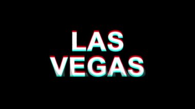 Las Vegas Glitch Etkisi Metin Dijital Tv Distortion 4k Loop Animasyon