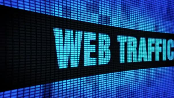 Web Trafik Yan Metin Kaydırma Led Duvar Pannel Ekran İşaret Panosu — Stok video