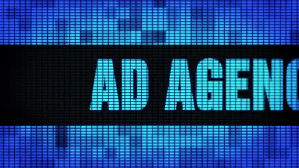 Agência de anúncios Texto dianteiro Rolagem Painel de parede LED Display Sign Board — Vídeo de Stock