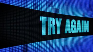 Tekrar Deneyin Yan Metin Kaydırma Led Duvar Pannel Ekran İşaret Panosu