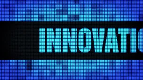 Inovace přední text při posunování LED stěna Pannel zobrazit vývěska — Stock video