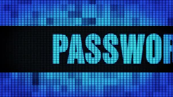 Lösenord främre text rullning LED Wall pannel Visa skylt tavla — Stockvideo