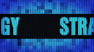 Strateji Ön Metin Kaydırma Led Duvar Pannel Ekran İşaret Panosu