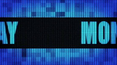 Pazartesi Fronttext Kaydırma Led Duvar Pannel Ekran İşaret Panosu
