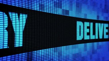 Teslimat Yan Metin Kaydırma Led Duvar Pannel Ekran İşaret Panosu