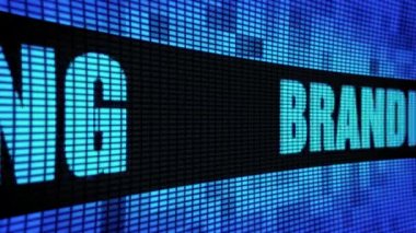 Markalaşma Yan Metin Kaydırma Led Duvar Pannel Ekran İşaret Panosu