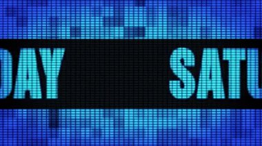 Cumartesi Ön Metin Kaydırma Led Duvar Pannel Ekran İşaret Panosu